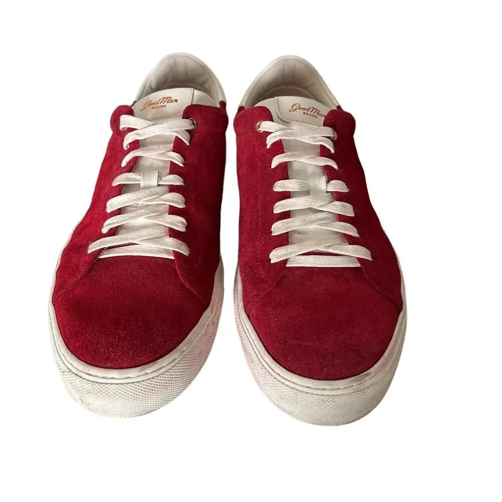 GOOD MAN BRAND Shoes Red EDGE LO-TOP SNEAKER OILED SUEDE Size Men's 11